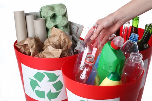 Professional waste removal team in action