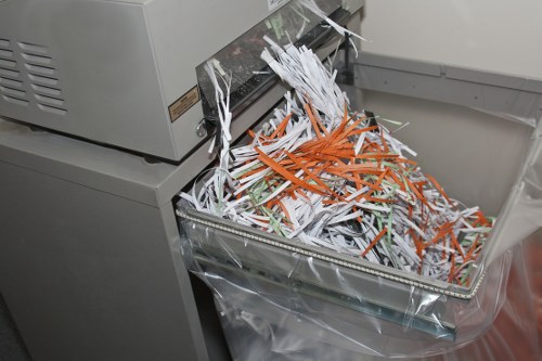 Transfer station receiving separated business recyclables